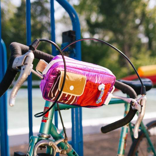 Sticky Lemon bike bag - better together - glossy magenta