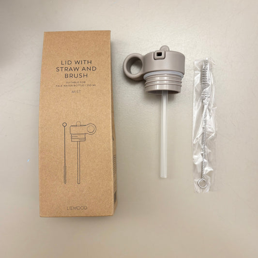 Liewood Lid with Straw and Brush Falk Flasche - Mist