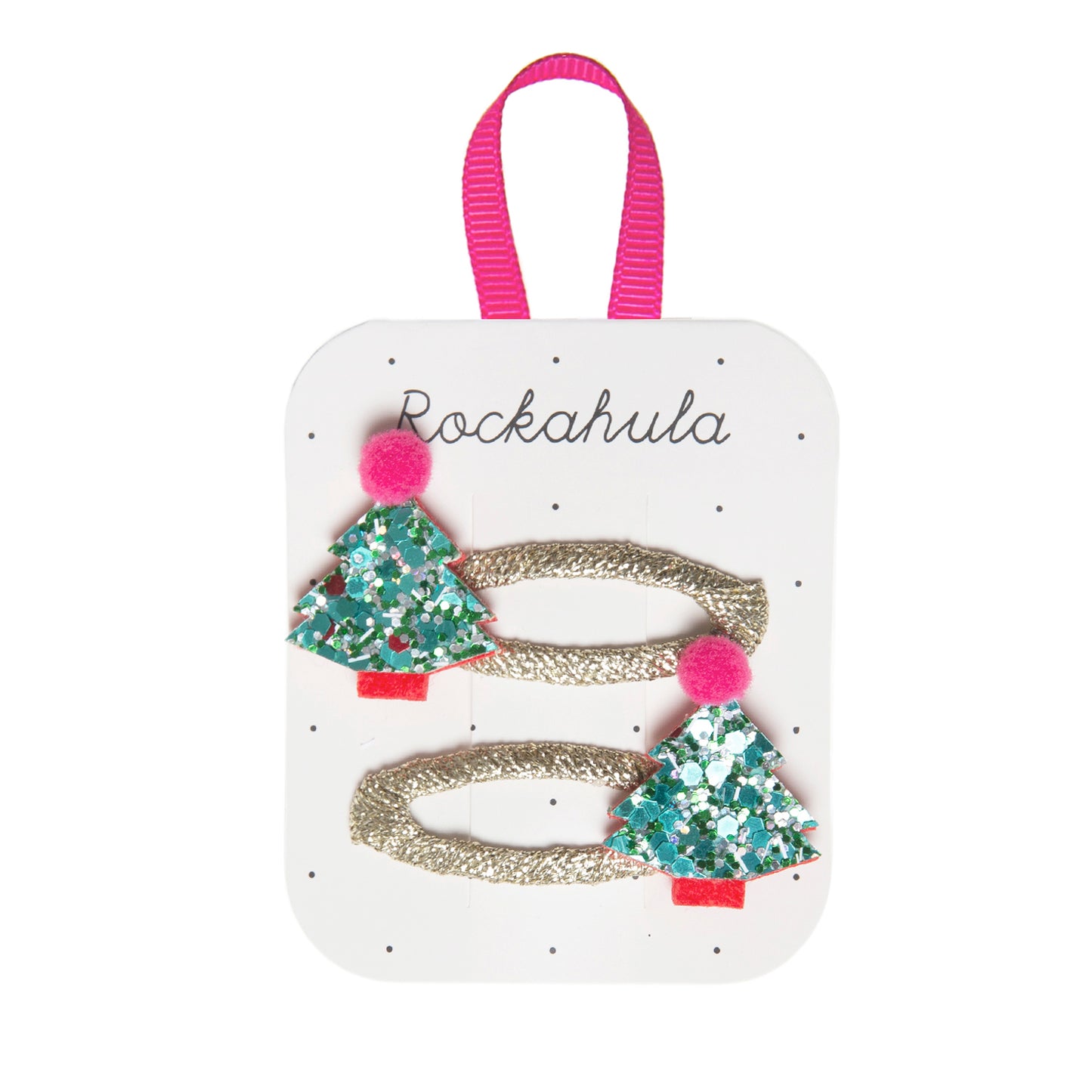 Rockahula Haarspangen Set - glitzernder Weihnachtsbaum